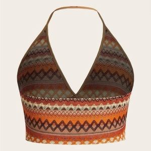 Crop top backless shirt